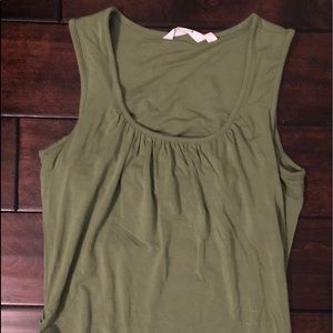 Athleta Tank Top Olive w/bra shelf